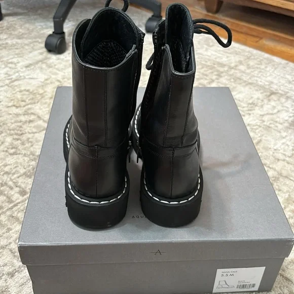 Aquatalia Hana Moto Calf Boot Size 6.5